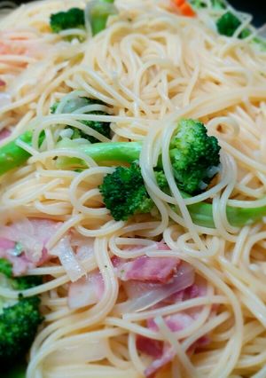 培根義大利麵 的食譜成品照片