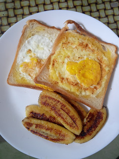Foto resep Egg Toast dan Pisang panggang