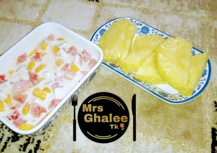 Recipe of Ultimate Fruits salad and pineapple | Satisfyingrecipe.web.app