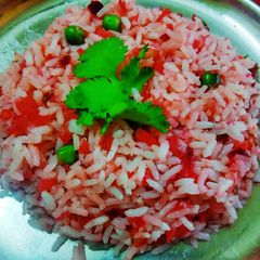 Beetroot Pulav A picture of Beetroot Pulav.