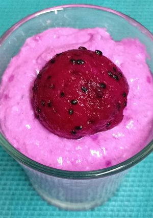 A picture of Dragonkhand (Sugar Free & Vrat Special) --- Dragon Fruit Shrikhand.