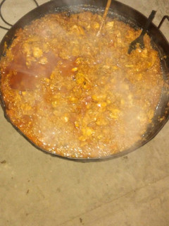 Una foto de Pollo al disco con arroz