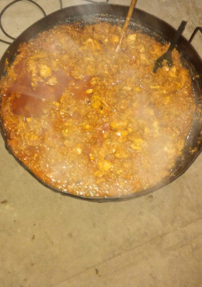 Una foto de Pollo al disco con arroz