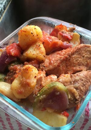 Una foto de Pechugas de pollo a la Polaca