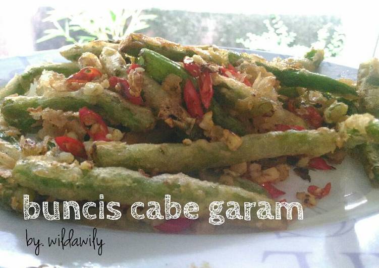 Proses Menyiapkan Buncis Cabe Garam ala Resto, Anti Gagal