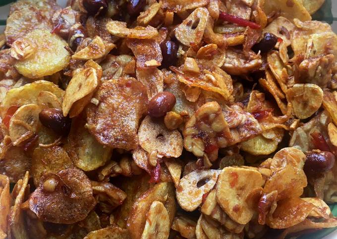 Cara Memasak Kering tempe kentang pedas manis Irit Untuk Jualan