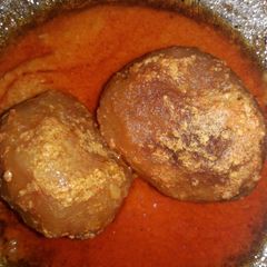 A picture of Kashmiri dum aloo.