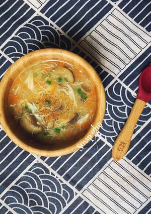 Hình của món Soup ghẹ cho bé ăn dặm.