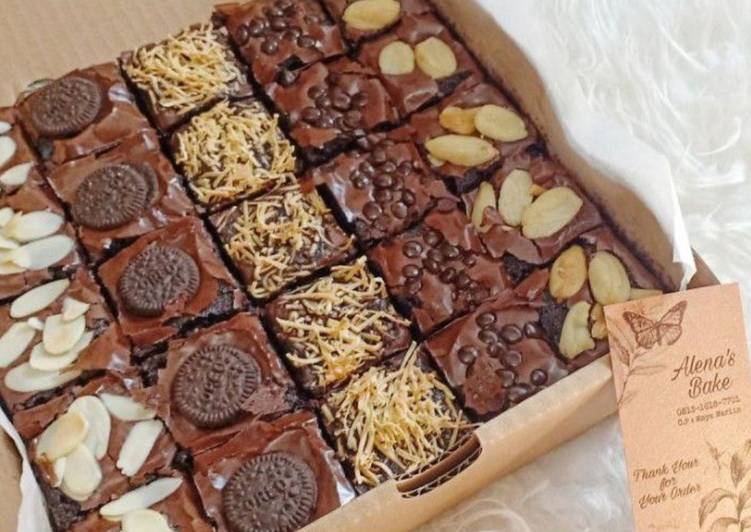 Masakan Populer Chewy Brownies Sekat Ala Warteg