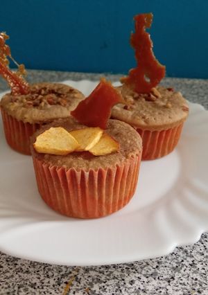 Una foto de Muffins de manzana y canela