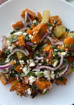 A picture of Warm Sweet Potato Salad.