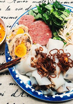 Hình của món Bánh cuốn chảo chống dính.