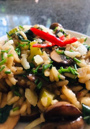 A picture of Mushroom Risotto.