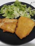 Panga rebozada con ensalada
