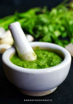 A picture of Spicy Green Chilli Chutney.