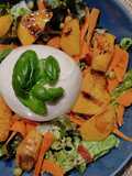 Ensalada con melocotón a la plancha