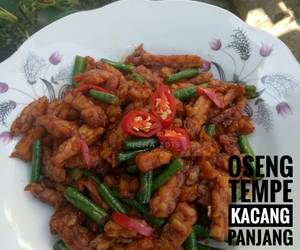 Resep mudah Oseng Tempe kacang panjang Enak Sederhana