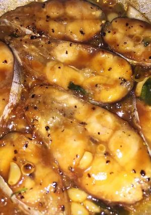 Hình của món Cá Bông Lau kho tiêu.
