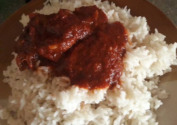 Simple Way to  Rice and stew