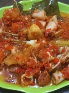 Foto resep Cumi asin balado