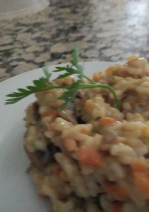 Una foto de Cremoso de Setas y gambas