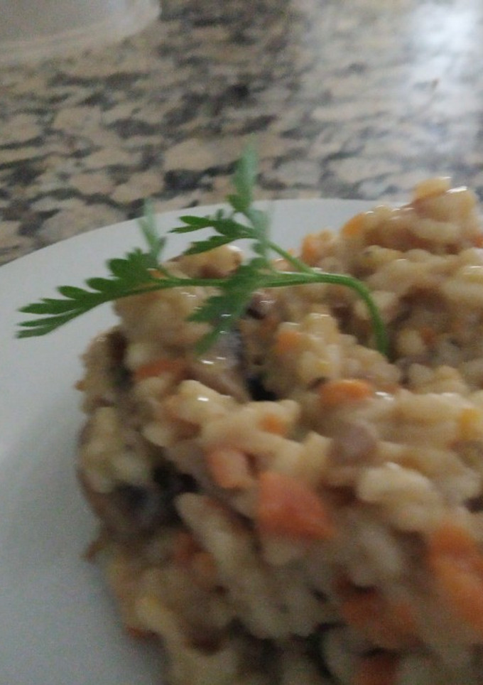 Una foto de Cremoso de Setas y gambas