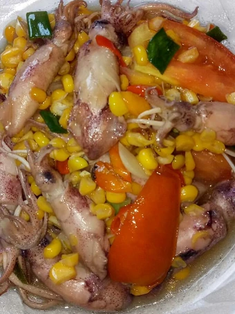Langkah Gampang Membikin Resep  Tumis cumi asin jagung manis yang Bikin Ngiler, Bisa Manjain Lidah