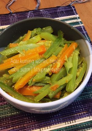 Foto resep Acar kuning wortel, timun, labu siam