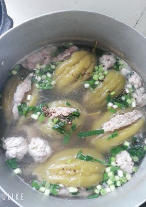 Hình của món Khổ qua nhồi thịt.