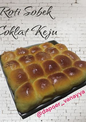 Foto resep Roti Sobek Coklat Keju (NO MIXER-NO Telur-metode all in)
