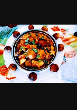 A picture of Tasty masaledar Kathiyawadi undhiyu.