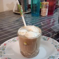 A picture of Cold coffee with ice cream.