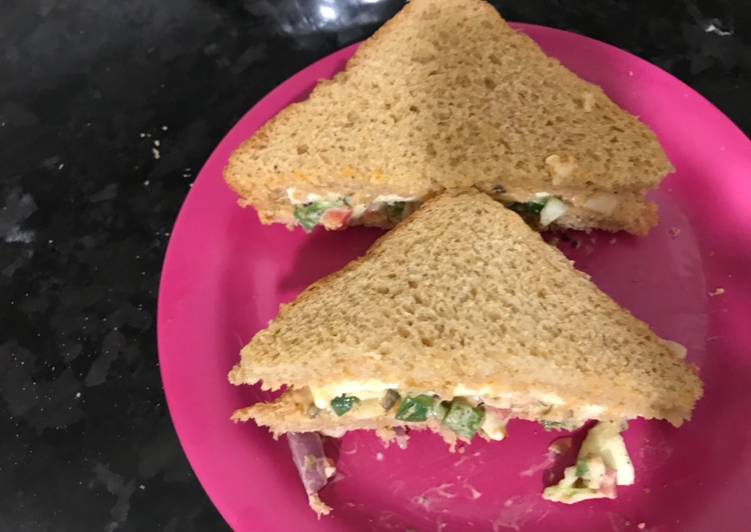 Recipe of Homemade Veg Mayo Sandwich