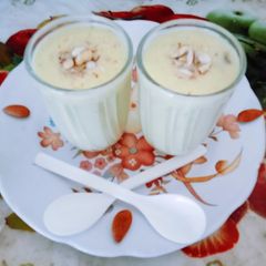 A picture of Delicious healthy summer special Saffron almond shake.