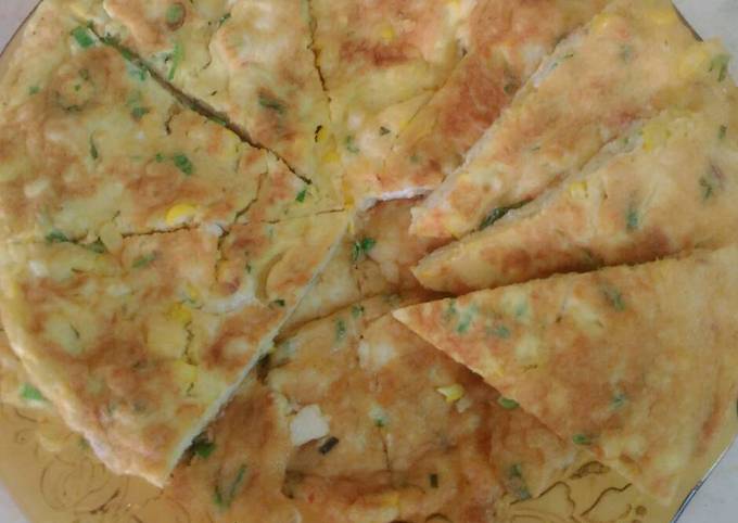 Cara Gampang Menyiapkan Telur dadar tahu jagung 🌽, Bikin Ngiler