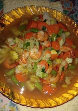 Foto resep Capcay Udang Kuah