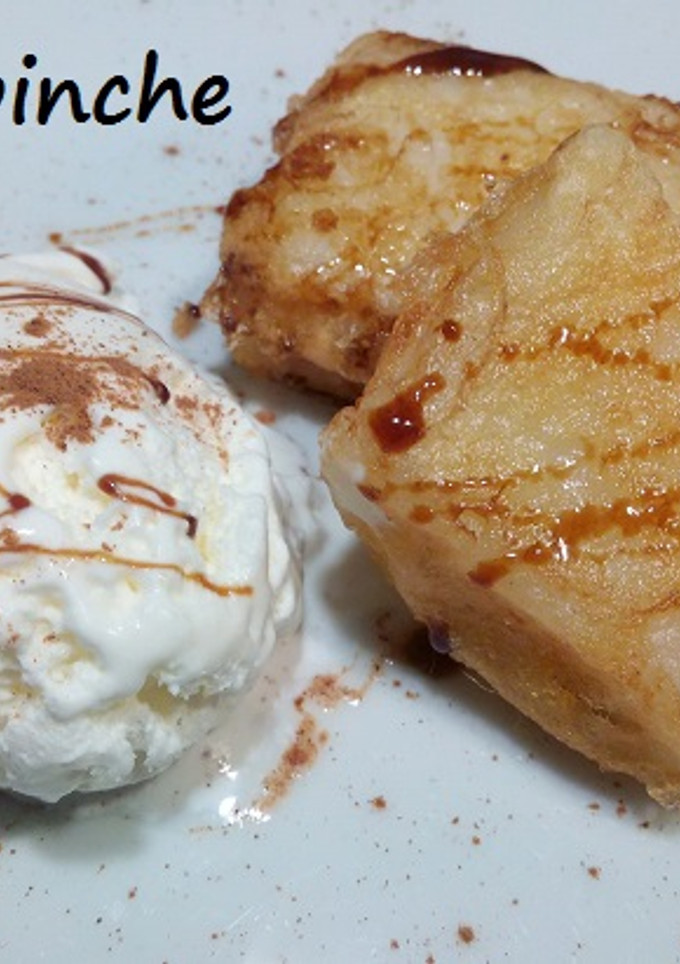 Una foto de Leche frita aromatizada y sin Gluten