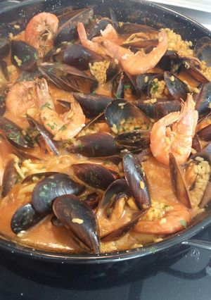 Foto principal de Arroz caldoso con mejillones y langostinos