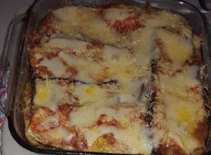 Una foto de Lasaña de berenjenas con carne molida