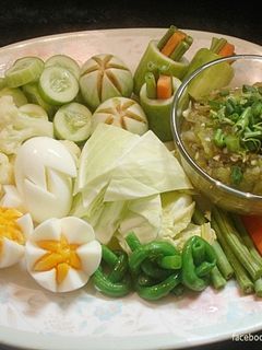 A picture of Nam Prik Noom (Northern Thai Green Chili Dip).