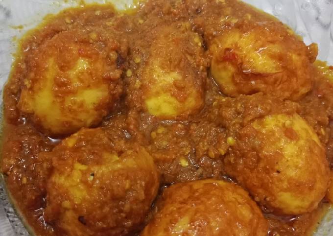 Resep: Telor balado pedas Sederhana Dan Enak