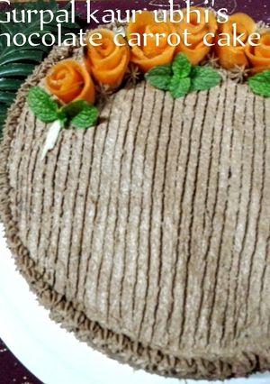 A picture of Chocolate carrot cake 🥕🎂.