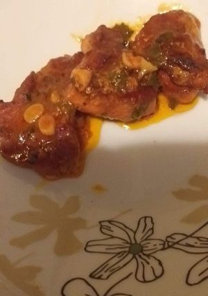 O poză a rețetei Friptură de porc în sos de vin.
