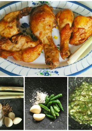 Foto resep Ayam goreng sereh + sambel bawang