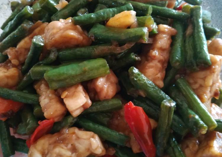 Tumis Tempe Kacang Panjang Tumis Tempe Kacang Panjang