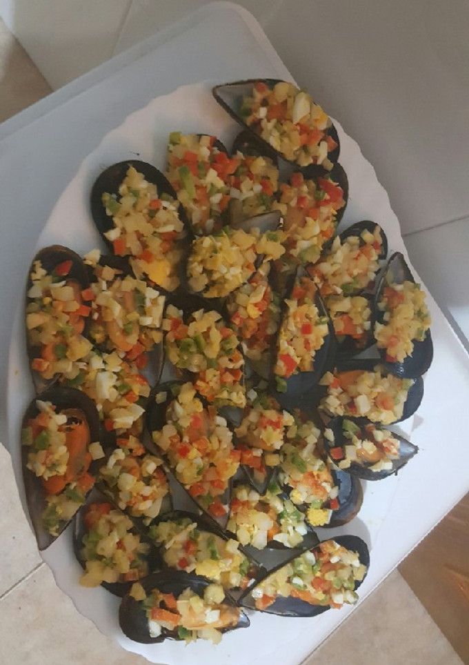 Una foto de Mejillones a la vinagreta