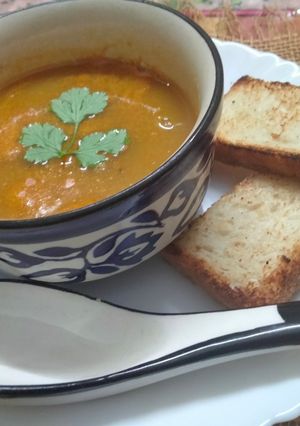 A picture of Power-packed soup with super foods.