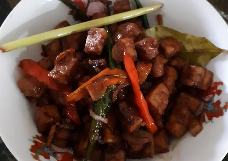 Orek tempe manis pedas