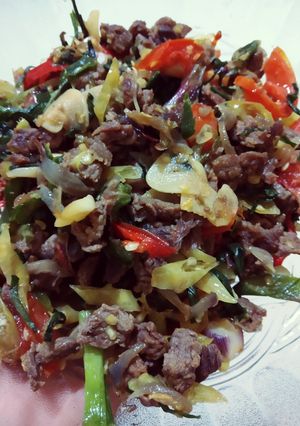Foto resep Resep Sambal Rarit daging sapi lezaat