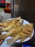 Floured fried fish